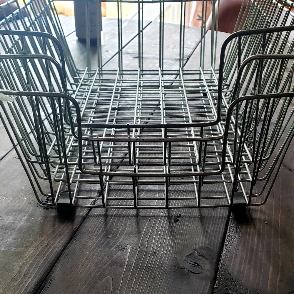 3 Vintage Industrial Baskets